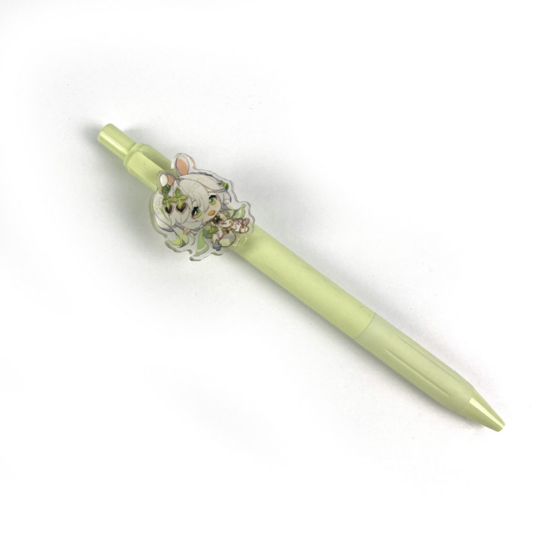 1 db aranyos játék Genshin Impact golyóstoll fekete zselés toll 0,5 mm-es rajzfilm diáktoll Ayaka Venti Xiao iskolai írószer gyerekeknek ajándék