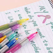 Božićna olovka u 8 boja Highlighter s dvostrukim linijama Obris Umjetnička olovka Marker olovke Bullet Dnevnik Poster Kartica DIY Grafiti Slikanje Pisanje