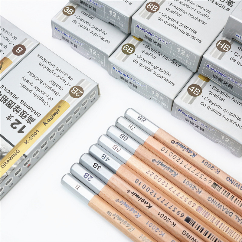 12PCS/LOT Školska olovka za crtanje Drvena HB 2B olovka za crtanje i pisanje