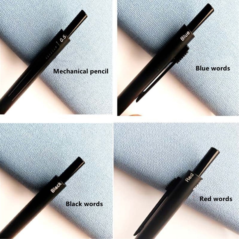 4 u 1 višebojne metalne kemijske olovke 3 boje kemijske olovke 1 automatska olovka za školske uredske potrepštine za pisanje, pribor za pisanje, darove