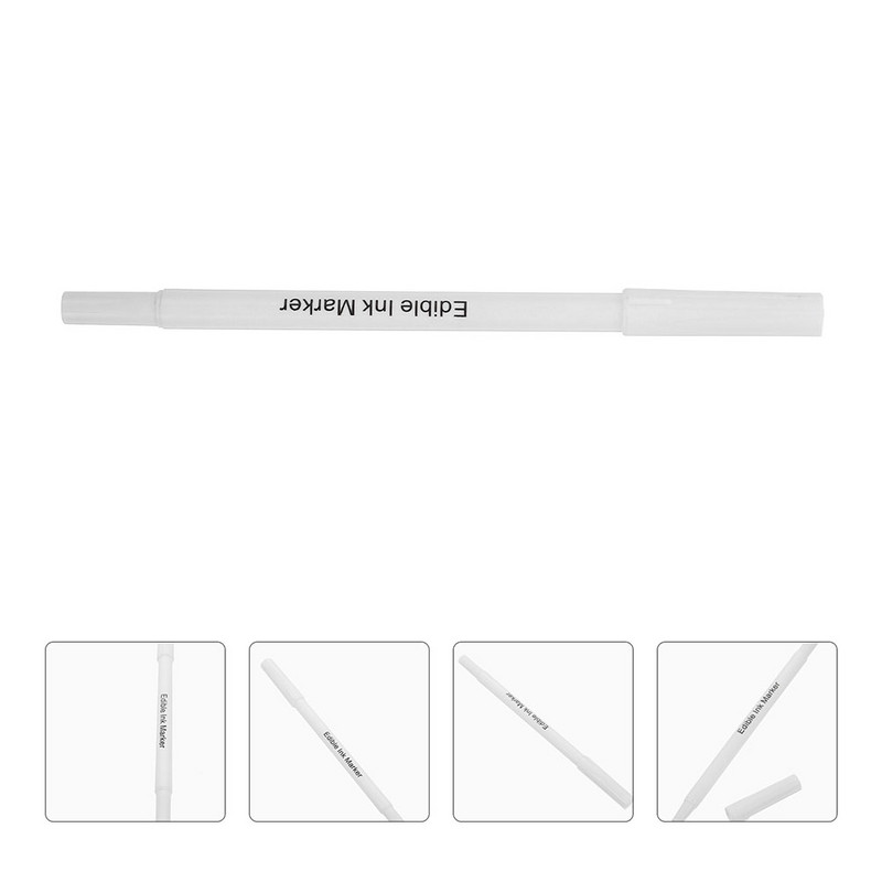 2 бр. Декоративни маркери за бисквитки Бисквити Оцветяване на рисунки Бяла глазура Храна Ядлив пигмент Органични торти