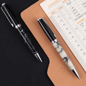 Metalne kemijske olovke s mramornom teksturom 0,7 mm Rotirajuće kemijske olovke od akrilnog materijala Olovke s poslovnim potpisom Školski pribor