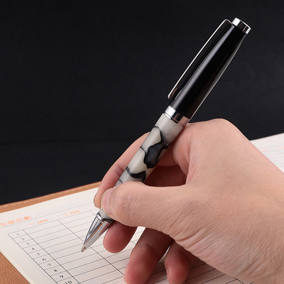 Metalne kemijske olovke s mramornom teksturom 0,7 mm Rotirajuće kemijske olovke od akrilnog materijala Olovke s poslovnim potpisom Školski pribor