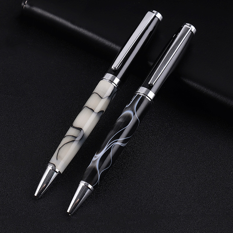 Metalne kemijske olovke s mramornom teksturom 0,7 mm Rotirajuće kemijske olovke od akrilnog materijala Olovke s poslovnim potpisom Školski pribor