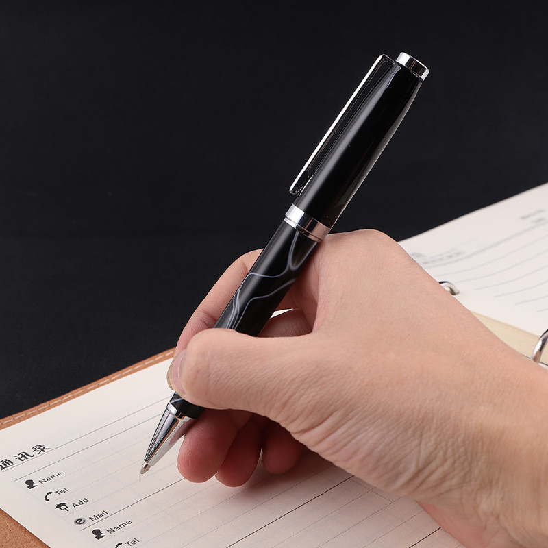 Metalne kemijske olovke s mramornom teksturom 0,7 mm Rotirajuće kemijske olovke od akrilnog materijala Olovke s poslovnim potpisom Školski pribor