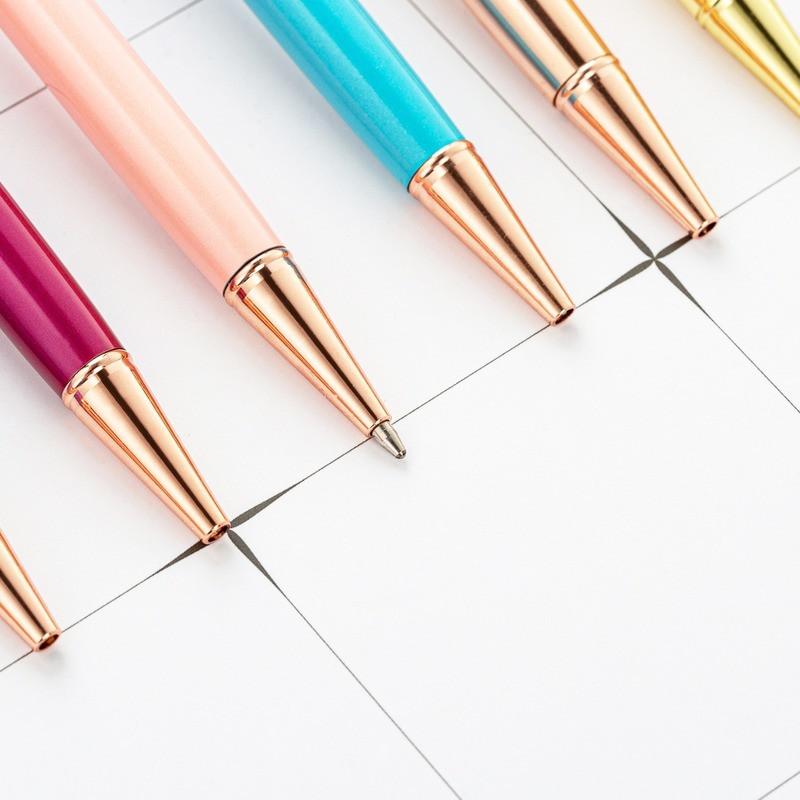 1 kom. Slatka kemijska olovka s dragim kamenom, kristalno staklo, dijamant, metalna kemijska olovka, prekrasna poklon olovka za učenike, školski uredski pribor