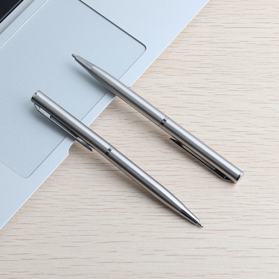 2/11/20Pcs Genkky Мини метална химикалка Въртяща се джобна писалка Преносима химикалка Малка маслена химикалка Изискан инструмент за писане