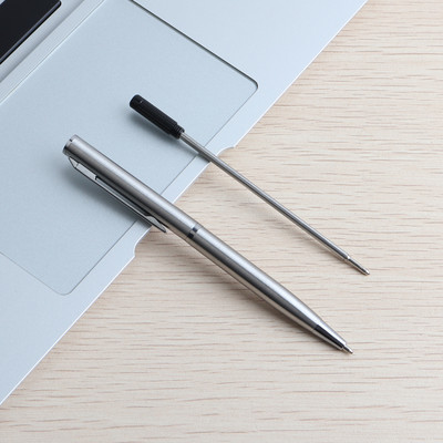 2/11/20Pcs Genkky Мини метална химикалка Въртяща се джобна писалка Преносима химикалка Малка маслена химикалка Изискан инструмент за писане