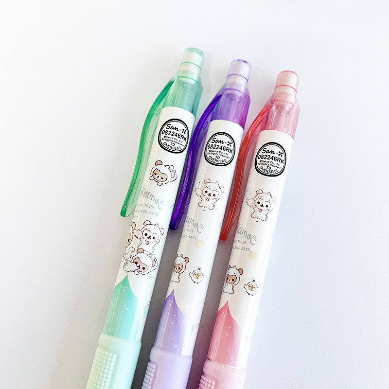 3Pcs AIHAO 9547 0,5 mm Rilakkuma automatska olovka Kawaii plastične mehaničke olovke za djecu Darovi Studentski pribor Pribor