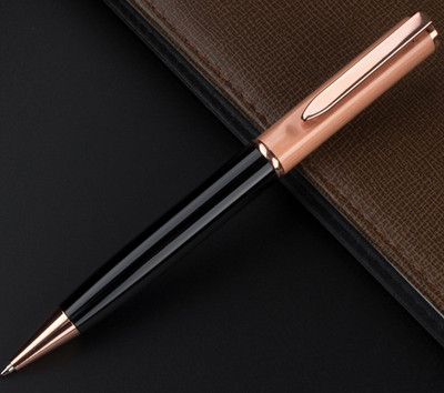 Luksuzna metalna visokokvalitetna kemijska olovka s crnim punjenjem, 0,7 mm teška prijenosna bilježnica Roler olovke