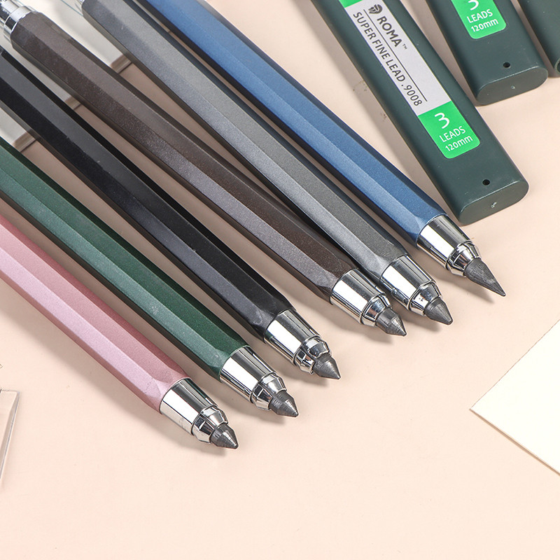 Creioane mecanice automate de 5,6 mm și creion grafit cărbune 4B 6B 8B Instrument de scris pentru biroul școlar