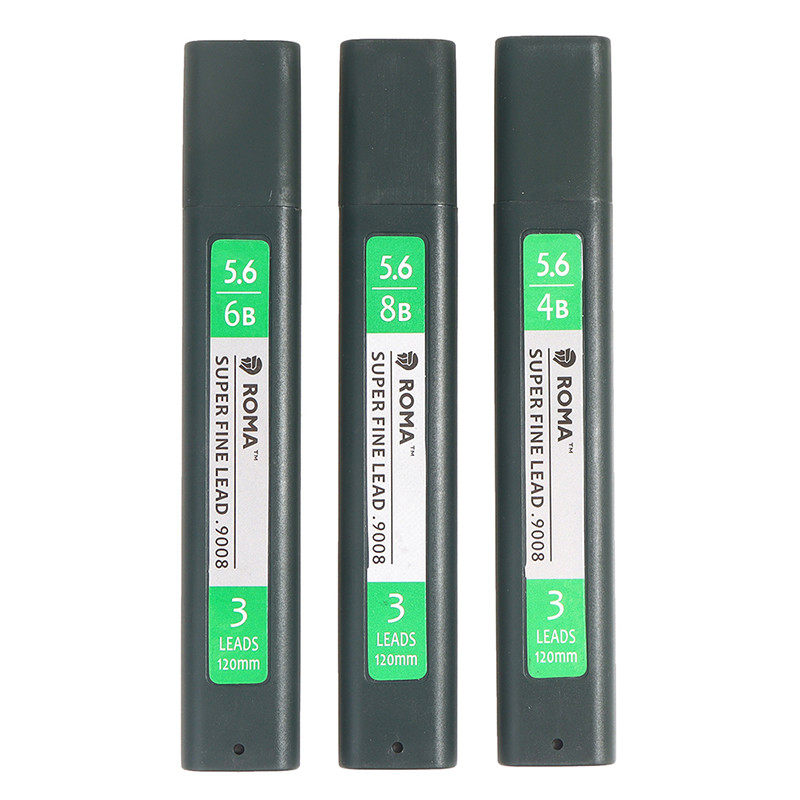 Creioane mecanice automate de 5,6 mm și creion grafit cărbune 4B 6B 8B Instrument de scris pentru biroul școlar