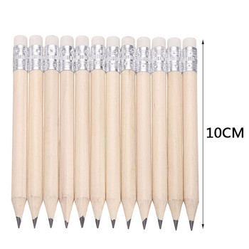 12/24/48Pcs * Моливи Дървени моливи с половин размер Училищни офис рисуване Инструмент за писане за писане