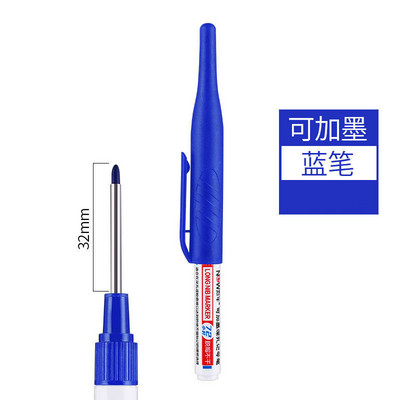 32MM червено/черно/синьо/мастило с голям капацитет Маркери с дълга глава Декорация за дървообработване на баня Многофункционални химикалки с дълбока дупка Комплект маркери