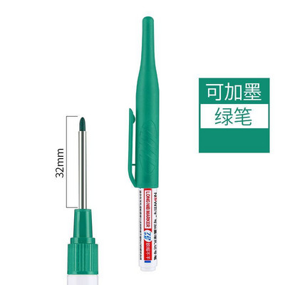 32MM червено/черно/синьо/мастило с голям капацитет Маркери с дълга глава Декорация за дървообработване на баня Многофункционални химикалки с дълбока дупка Комплект маркери