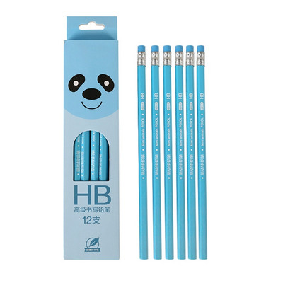 Olovke za crtanje od 12 komada Olovke s drvenom osnovom Dječji set za pisanje Udoban rukohvat HB olovo Punilo za poklon vrećicu za djecu učenika H8WD