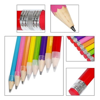 Големи моливи Дървени моливи Очарователни-Направи си сам дървообработващи играчки Подаръци Канцеларски материали Молив Пиши и изтривай H8WD