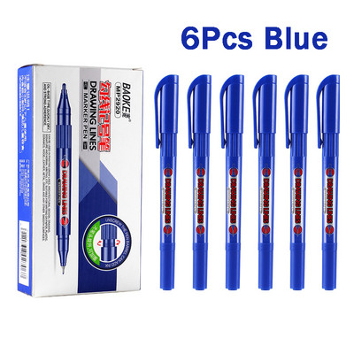 6 τεμ./σετ Μαρκαδόροι διπλής κεφαλής χρωματιστοί μαρκαδόροι 0,9/1,4 χιλιοστά Fine Point Αδιάβροχο 3 Χρώματα Στυλό Σκίτσο Σχολικά είδη ζωγραφικής