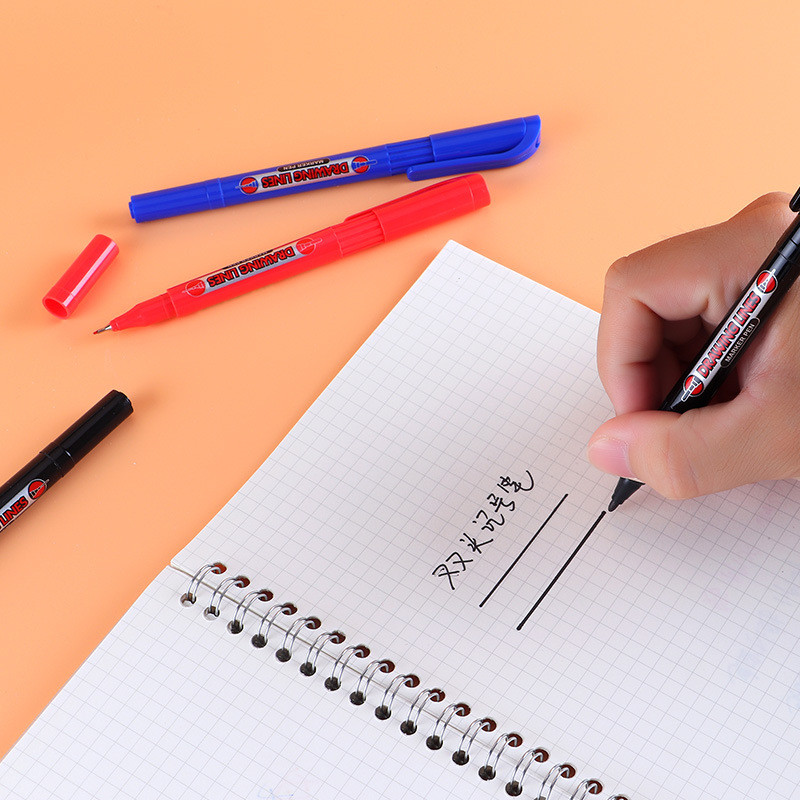 6 τεμ./σετ Μαρκαδόροι διπλής κεφαλής χρωματιστοί μαρκαδόροι 0,9/1,4 χιλιοστά Fine Point Αδιάβροχο 3 Χρώματα Στυλό Σκίτσο Σχολικά είδη ζωγραφικής