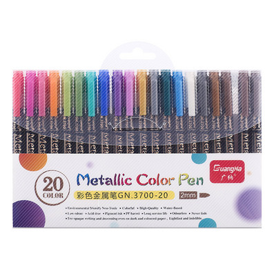 Višenamjenske olovke u 20 boja za crtanje, kreativne DIY flomastere za djecu, kaligrafske olovke u boji, metalne flomastere u boji