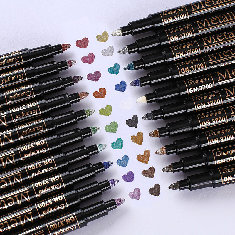 Višenamjenske olovke u 20 boja za crtanje, kreativne DIY flomastere za djecu, kaligrafske olovke u boji, metalne flomastere u boji