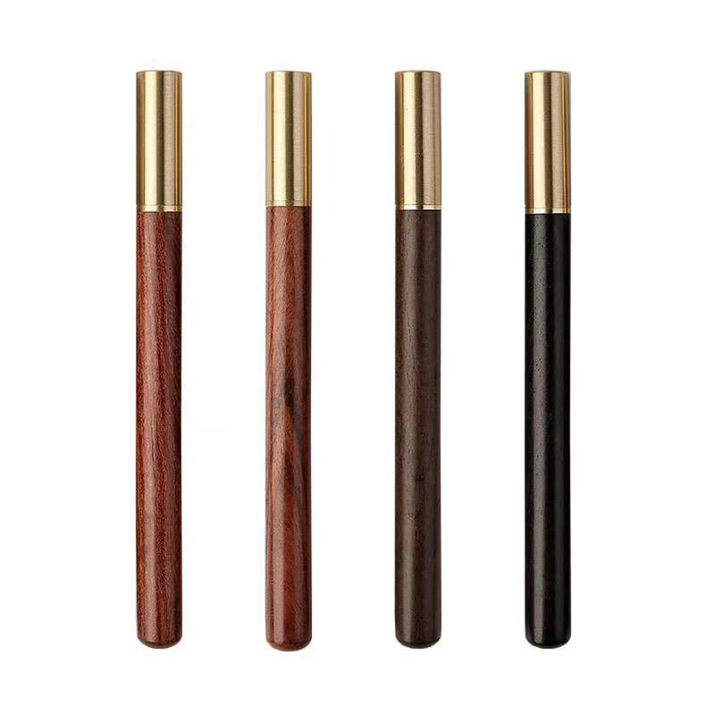 1kom crvena drvena roler olovka s polu gumenom kemijskom olovkom sa zlatnim ukrasima Uredski školski pribor Roler kemijska olovka