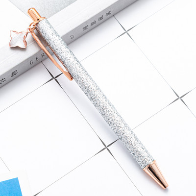 Luksuzne kemijske olovke Nova četverolisna travna zlatna metalna olovka u prahu Personalizirani poklon Poslovni pribor Kawaii pribor