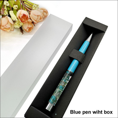 Yushun visokokvalitetna kristalna kemijska olovka, studentica, lijepa kemijska olovka s cvijetom i kutijom za olovke