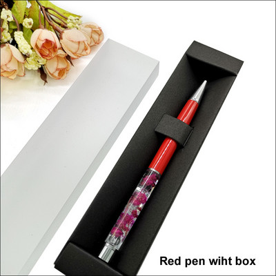 Yushun visokokvalitetna kristalna kemijska olovka, studentica, lijepa kemijska olovka s cvijetom i kutijom za olovke