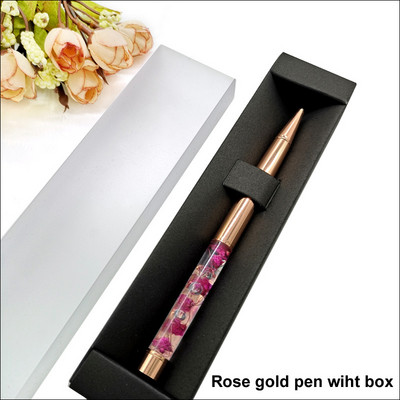 Yushun visokokvalitetna kristalna kemijska olovka, studentica, lijepa kemijska olovka s cvijetom i kutijom za olovke