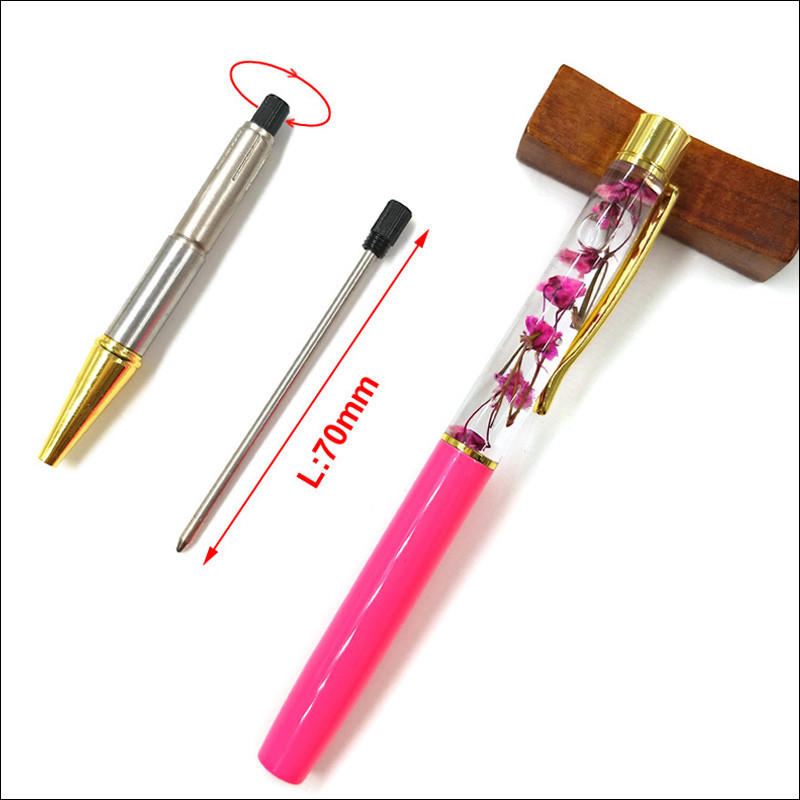 Yushun visokokvalitetna kristalna kemijska olovka, studentica, lijepa kemijska olovka s cvijetom i kutijom za olovke
