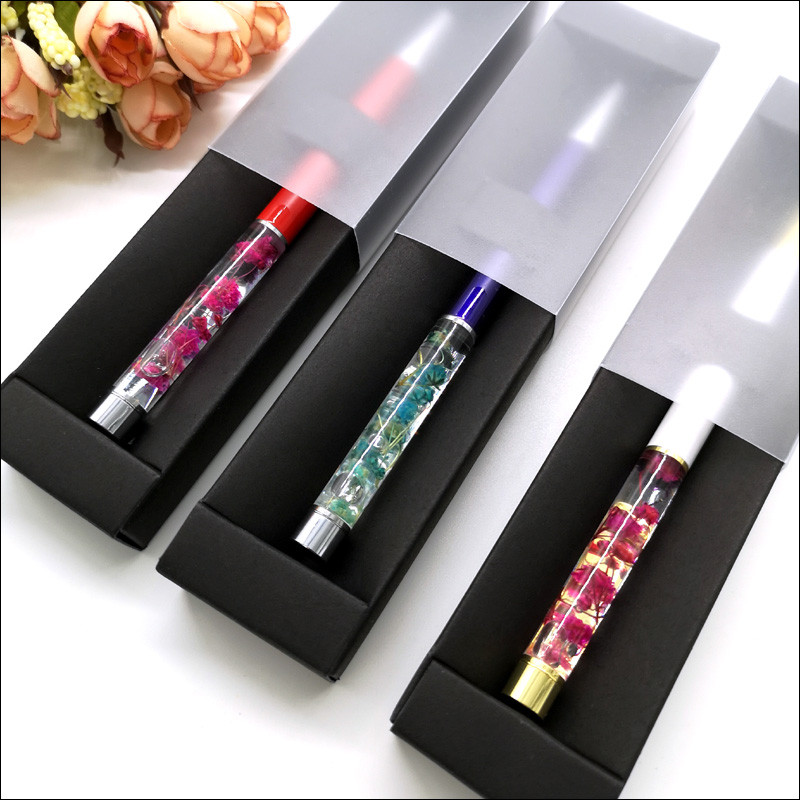 Yushun visokokvalitetna kristalna kemijska olovka, studentica, lijepa kemijska olovka s cvijetom i kutijom za olovke