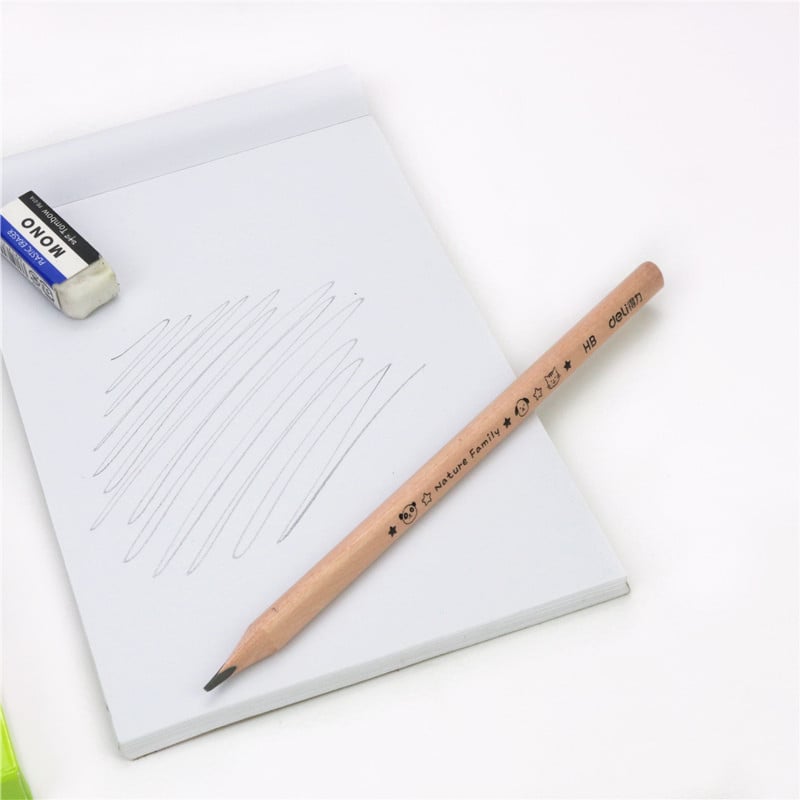 Vastag háromszög ceruzák 6 toll egy készlet és egy ceruzahegyező ajándék Gyermekrajz vázlat HB toll