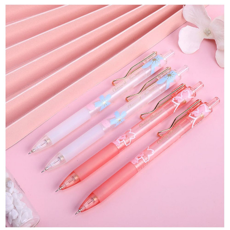 2 KOM Slatka visokokvalitetna ružičasta sakura proljetna trešnjina cvjetanja mehanička olovka 05 mm Sakura sezona crtanje skica alat za pisanje