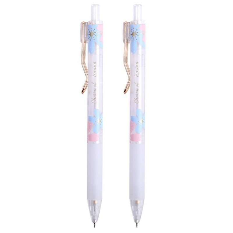 2 KOM Slatka visokokvalitetna ružičasta sakura proljetna trešnjina cvjetanja mehanička olovka 05 mm Sakura sezona crtanje skica alat za pisanje