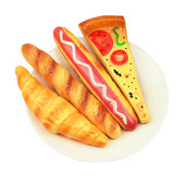 Kreativni učenici uče simulaciju tiskanice pizza kemijska olovka s crnim punjenjem za hot dog olovka za kruh smiješna i zanimljiva 1 kom.