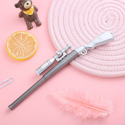 1 τεμ Creative Gun Shape Light Gel στυλό 0,5 χιλιοστών Glowing Gun Modeling Toy Pen for Kids Gift Stationary Schools Equity Χονδρική