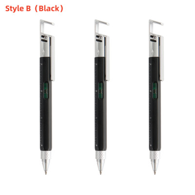 Πολυλειτουργικό στυλό 3 τμχ με σύγχρονο εργαλείο χειρός Μετρητής τεχνικός χάρακας Κατσαβίδι Οθόνη αφής Stylus Spirit Level