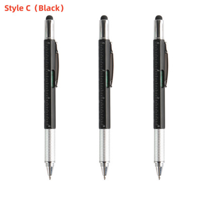 Πολυλειτουργικό στυλό 3 τμχ με σύγχρονο εργαλείο χειρός Μετρητής τεχνικός χάρακας Κατσαβίδι Οθόνη αφής Stylus Spirit Level