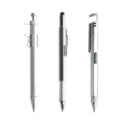 Πολυλειτουργικό στυλό 3 τμχ με σύγχρονο εργαλείο χειρός Μετρητής τεχνικός χάρακας Κατσαβίδι Οθόνη αφής Stylus Spirit Level