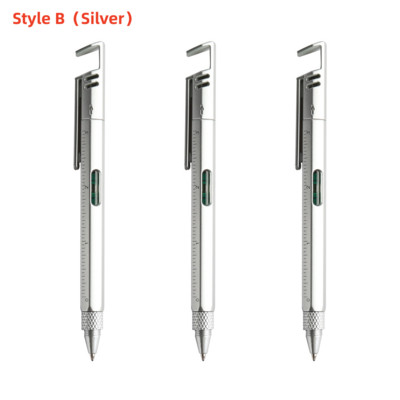 Πολυλειτουργικό στυλό 3 τμχ με σύγχρονο εργαλείο χειρός Μετρητής τεχνικός χάρακας Κατσαβίδι Οθόνη αφής Stylus Spirit Level