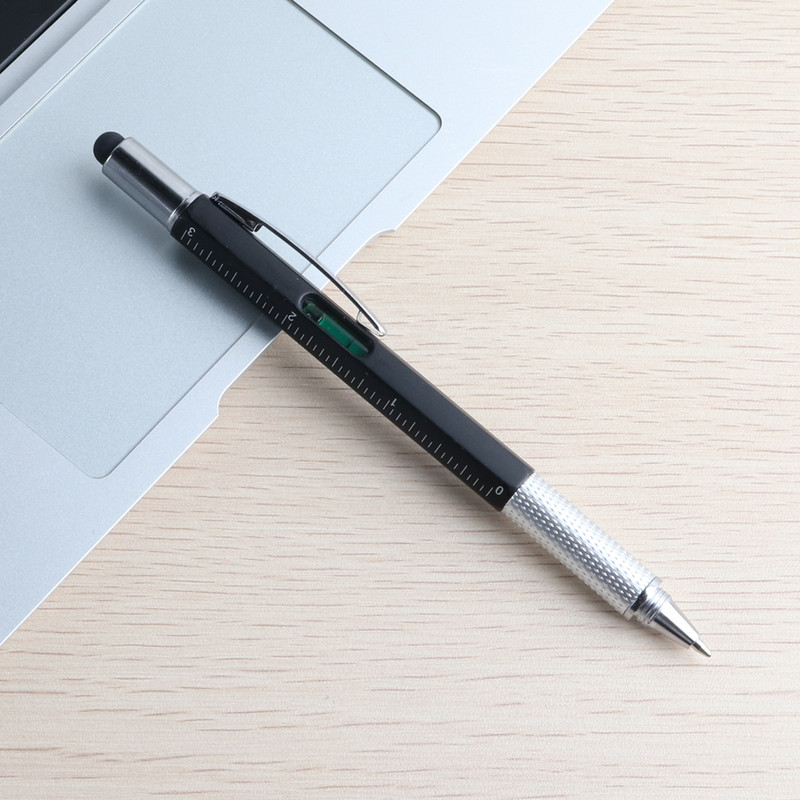 Πολυλειτουργικό στυλό 3 τμχ με σύγχρονο εργαλείο χειρός Μετρητής τεχνικός χάρακας Κατσαβίδι Οθόνη αφής Stylus Spirit Level