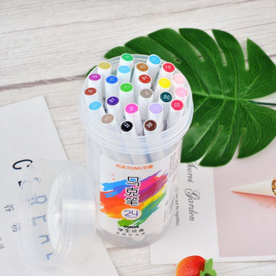 CHEN LIN 12/24 boje Sketch Art Marker Pen Double Head Alkoholne olovke za umjetnike Manga Drawing Pen Markeri Likovni pribor Školski