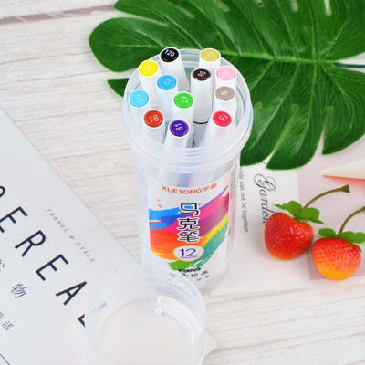 CHEN LIN 12/24 boje Sketch Art Marker Pen Double Head Alkoholne olovke za umjetnike Manga Drawing Pen Markeri Likovni pribor Školski