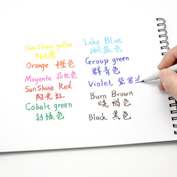 10 τμχ/σετ στυλό έγχρωμης βούρτσας Σετ μαρκαδόρων χρωματιστών στυλό για δώρο ζωγραφικής καλλιγραφίας Κορεατικά είδη γραφικής τέχνης
