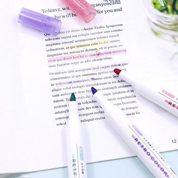 6 τεμάχια/Σετ Creative Fluorescent Art Marker Pen Candy Color Drawing Graffiti Highlighter Stens για σχολικά είδη γραφείου Χαρτικά