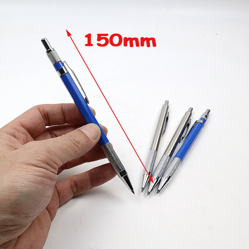 2 бр./лот механичен молив 2,0 mm 2B автоматични моливи, пластмасови и метални скици, чертежи за училищни канцеларски материали
