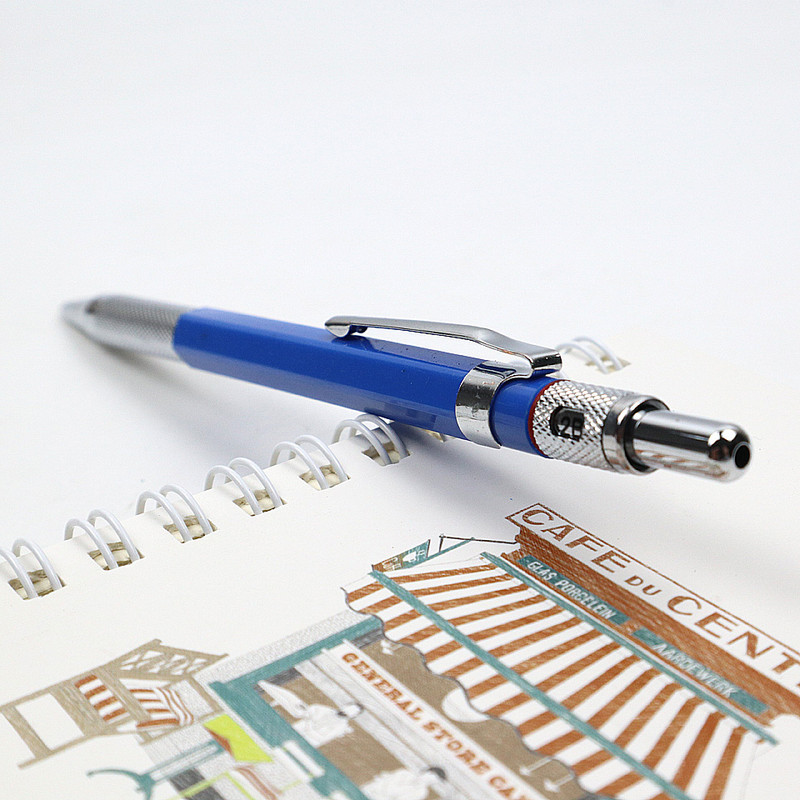 2 бр./лот механичен молив 2,0 mm 2B автоматични моливи, пластмасови и метални скици, чертежи за училищни канцеларски материали