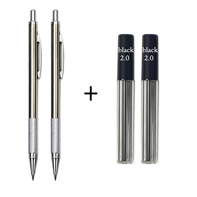 Metalno tijelo 2.0 Olovka za slikanje i pisanje Olovka od nehrđajućeg čelika s niskim težištem na uvlačenje, crno punjenje