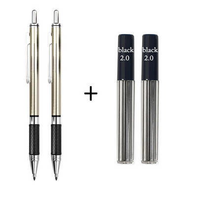 Metalno tijelo 2.0 Olovka za slikanje i pisanje Olovka od nehrđajućeg čelika s niskim težištem na uvlačenje, crno punjenje